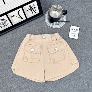 10-27kg Quần đùi kaki túi hộp bé gái