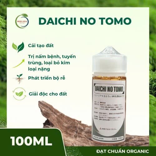 Phân bón hữu cơ DAICHI NO TOMO Nhật Bản 100ml – Kích rễ, giải độc đất, trị nấm bệnh