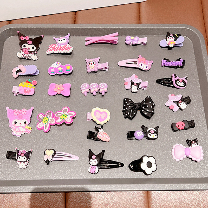 Set 14 Chiếc Kẹp Tóc Hình Kuromi Tím Dễ Thương Đáng Yêu cho Bé