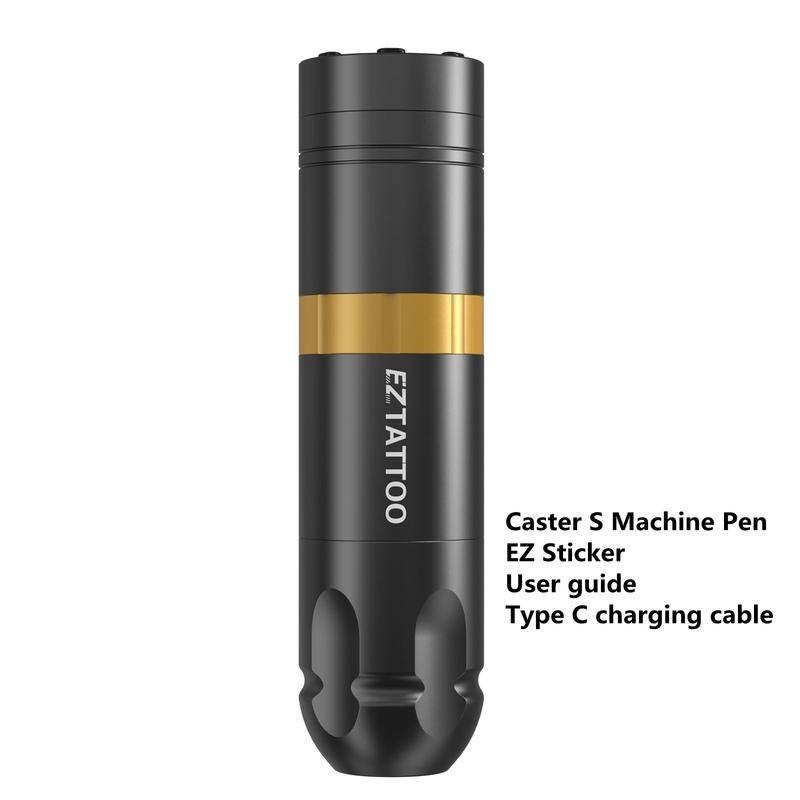 Máy xăm không dây Caster-S và bút máy xăm Bộ nguồn di động, được trang bị đầy đủ, dễ sử dụng, dễ thực hành