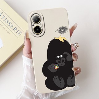 Vỏ Cho Realme C67 Ốp Lưng RMX3890 Thỏ Đáng Yêu Bơ Gấu Trúc Bảo Vệ Camera Vỏ TPU Mềm Cho RealmeC67 C 67 4G