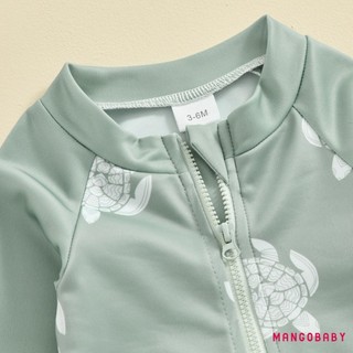Bộ đồ bơi MG-Boys Rash Guard Áo thun dài tay in hình rùa có quần short và mũ Đồ bơi