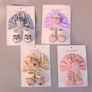 Set Mũ Turban kèm Vớ Thú 3D Chicbaby đáng yêu cho bé Gối Bébi