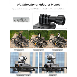 Dành Cho DJI Avata2 Gắn Bộ Phụ Kiện Mở Rộng Đèn Tìm Kiếm Insta360 GO3 Giá Đỡ Máy Ảnh Thể Thao