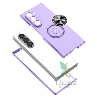 Ốp lưng có thể xoay mỏng Samsung Galaxy Z Fold 6 Z Fold 5 Z Fold 4 / 3 / 2 / 1 Giá đỡ vòng xe Vỏ siêu mỏng chống trầy xước Vỏ cứng hoa