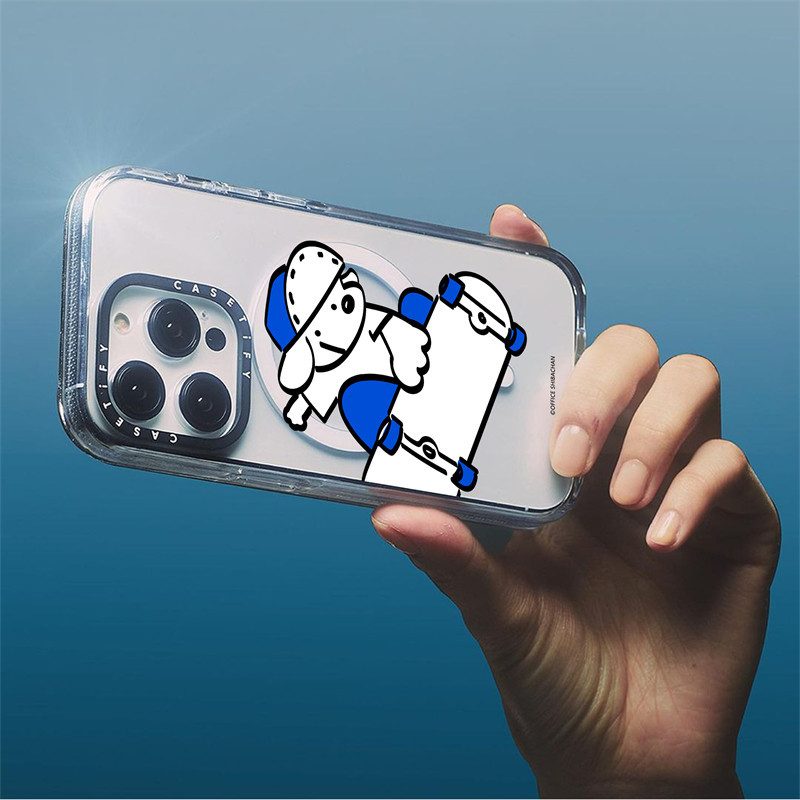 Casetify X Skater JOHN Series Ốp Lưng Trong Suốt Hút Từ Tính Trong Suốt Cứng Acrylic Lưng TPU Edge Ốp Lưng Điện Thoại Ốp Lưng Tác Động Cho Apple IPhone 13 14 15 Pro Max Có Hộp