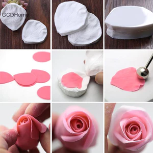 Gcdhome Mới Hoa Hồng Cánh Hoa Tĩnh Mạch Đường Dụng Cụ Kinh Tuyến Silicon Khuôn Hoa Đường Bánh Dụng Cụ HOT