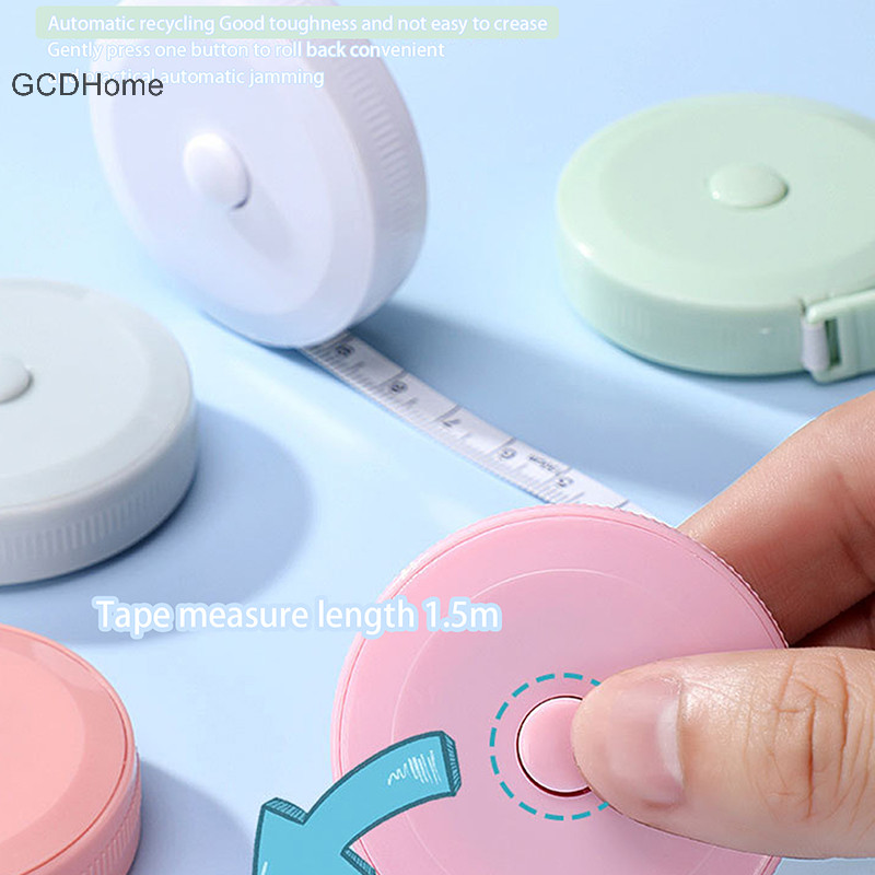 Gcdhome 1.5M Dễ Thương Thước Nhỏ Đơn Giản Di Động Da Mềm Linh Hoạt May Thước Đo Cho Cơ Thể Thợ May Thủ Công 60Inch HOT