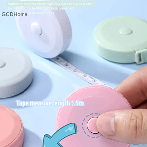 Gcdhome 1.5M Dễ Thương Thước Nhỏ Đơn Giản Di Động Da Mềm Linh Hoạt May Thước Đo Cho Cơ Thể Thợ May Thủ Công 60Inch HOT