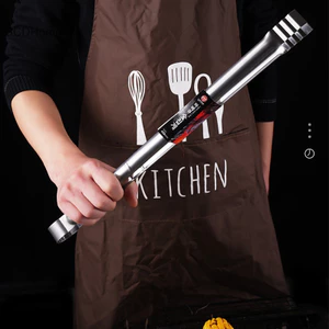 Gcdhome 45CM kẹp nướng inox dài cho cắm trại ngoài trời, nhà bếp, hỗ trợ nấu ăn
