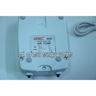 Jebo 9950 máy tạo oxy tích điện dự phòng khi cúp điện cho bể cá