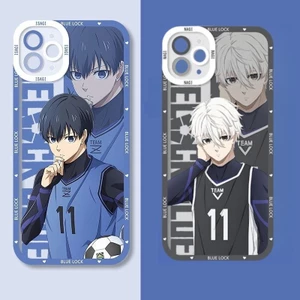 Ốp Điện Thoại Cho IPhone 15 Pro Max 14 11 12 13 Mini XR XS 7 8 6 6S Plus SE 2020 2022 Vỏ TPU Mềm Anime Blue Lock Isagi Yoichi Nagi Seishiro Bachira Meguru Ốp Lưng