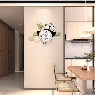 Quà Tặng Trang Trí Nhà Cửa Phong Cách Mới Thú Cưng Dễ Thương Gấu Trúc Đồng Hồ Khách Đơn Giản Người Ảnh Hưởng Treo Tường Nhà Nền Đồng Hồ Treo Tường Trang Trí Sáng Tạo