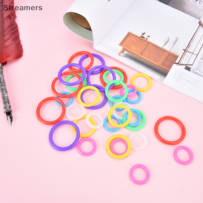 {RUA} 25 Cái Chất Kết Dính Vòng Nhựa DIY Album Lá Rời Sách Vòng Mở Ràng Buộc Cung Cấp Mới