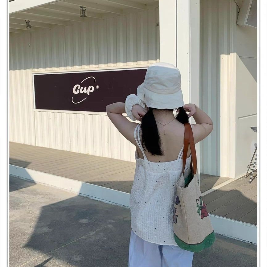 Milyfashion Kỳ Nghỉ Phong Cách Mới Ngọt Ngào Nhỏ Tươi Chấm Bi Mùa Hè Nơ Không Tay Rời Top Nữ Mặc Ngoài
