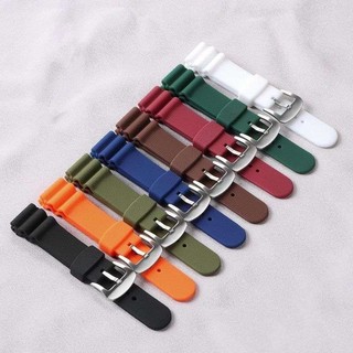 22mm Nhiều Màu Sắc Dây Đeo Đồng Hồ Silicon Diver Cao Su Đồng Hồ Cho Seiko 5 Cá Ngừ Sumo Samurai Lặn Chống Thấm Nước Đồng Hồ Nam Nữ Dây Đeo Tay Vòng Tay SKX007 SKX009 SKX173
