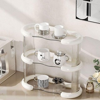 Kệ hàng hóa NOOKSTORY, Tấm cao su chống trượt Giá lưu trữ dung lượng lớn, Lớp đơn giản Khả năng chịu lực tốt Kệ trang điểm bền Máy tính để bàn