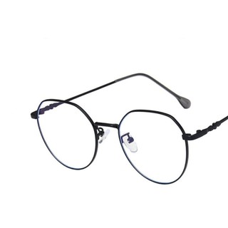 Mắt kính không độ giả cận thời trang nam nữ chống sáng xanh Gọng kính cận oval kim loại cao cấp K026