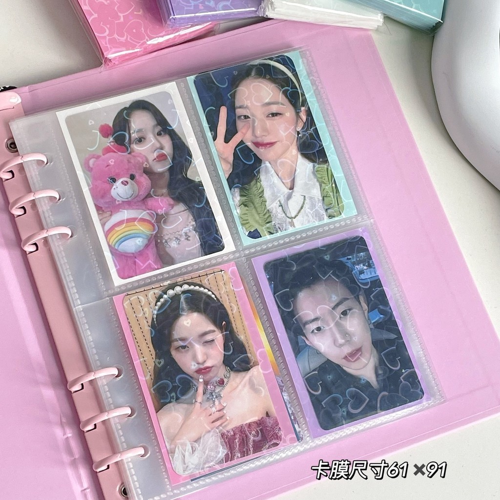 Linxx 50 Chiếc Nhiều Màu Sắc Mờ Thần Tượng Ảnh Tay Kpop LOMO Thẻ Lưu Trữ Album Trong Suốt Thẻ Ba Chiều Bao Gồm 61 * 91mm