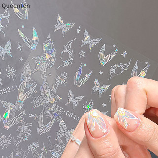 Queenten Dream Shining Nàng Tiên Cá Đuôi Dán Móng Tay Đề Can Móng Tay 3D Móng Tay Nghệ Thuật Thiết Kế Trang Trí Đề Can QT