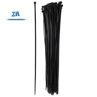 100 x Dây buộc màu đen mỏng Dây buộc dây quấn 200mm x 3mm