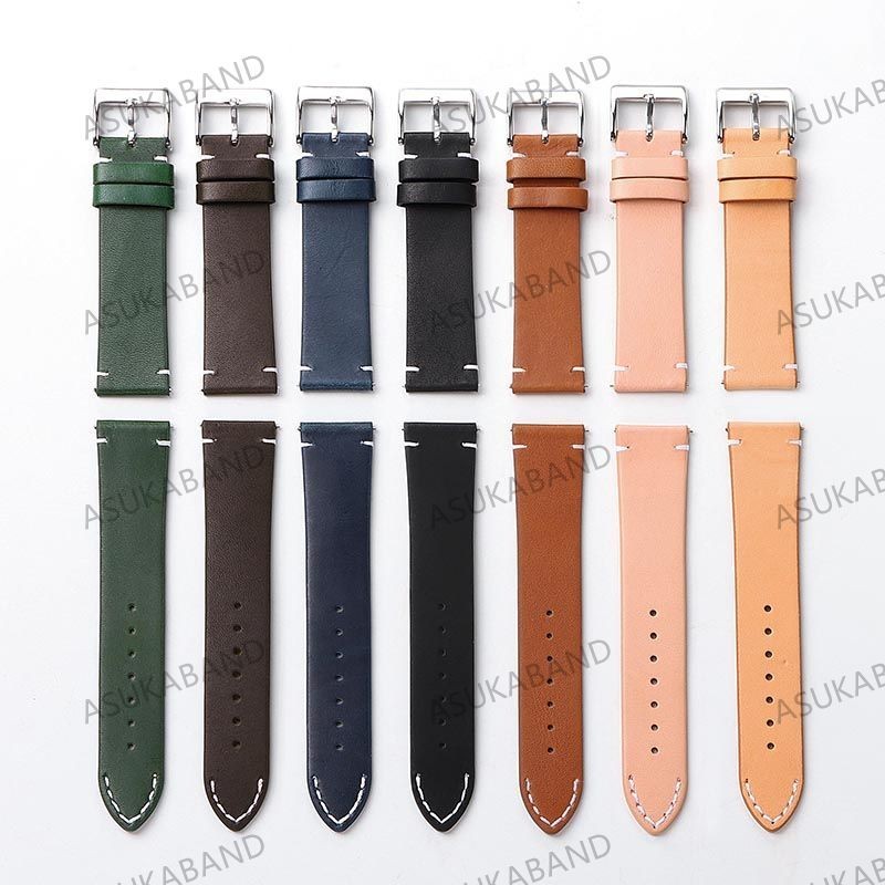 Dây đồng hồ da thật 12-24mm phát hành nhanh, siêu mỏng mềm mại cho nam nữ