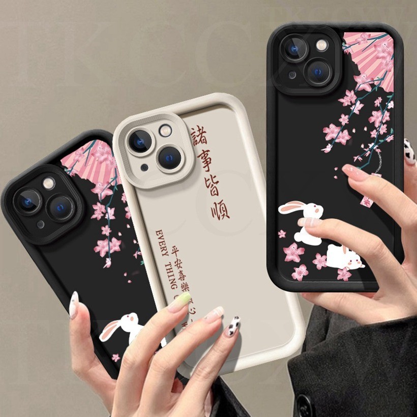 Ốp Lưng Dễ Thương Cho Redmi Note 13 12 8 Pro + 12 Turbo 12s Hoa Hoạt Hình Thỏ Mềm