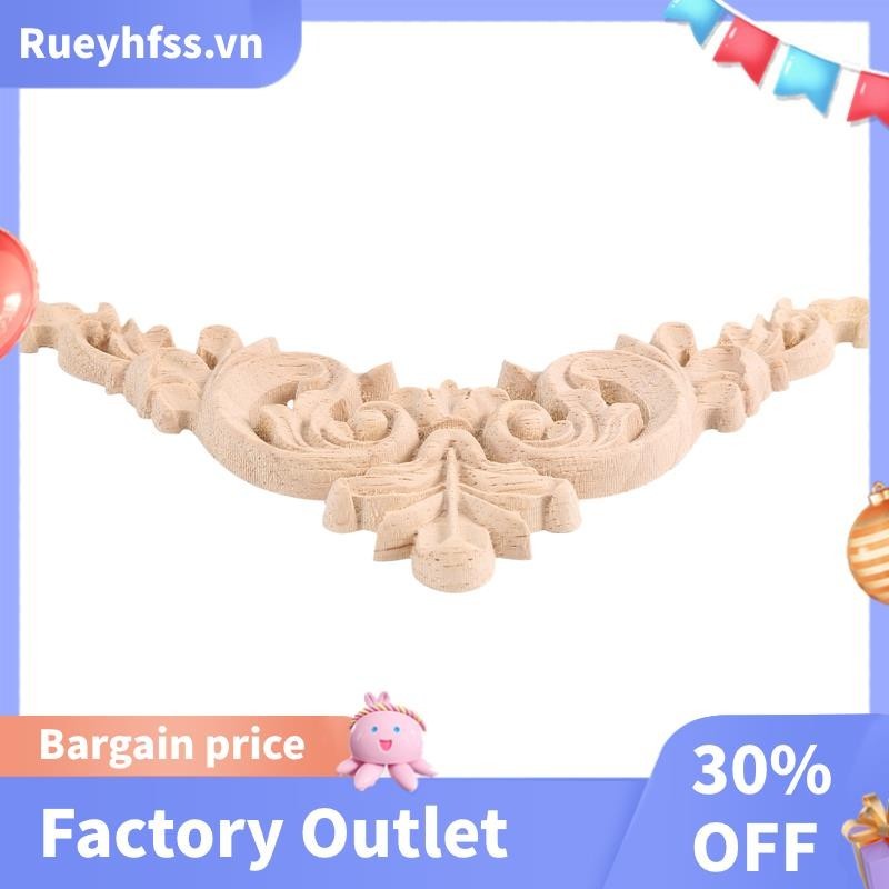 Gỗ sồi không sơn chạm khắc góc Onlay Đồ nội thất trang trí nội thất 12,5x12,5cm