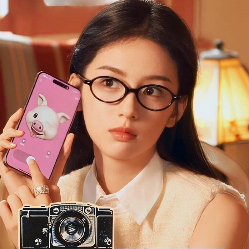 [Nổi bật] Kính gọng tròn nhỏ - Kính mắt trang trí cổ điển - Kính mắt chống ánh sáng xanh - Kính mắt máy tính Y2K - Hiện vật làm đẹp tự nhiên - Phụ kiện trang điểm