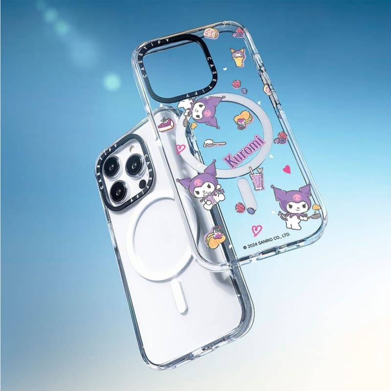 Ốp lưng CASETiFY X Kuromi Vỏ hút từ tính trong suốt cho iPhone 16 / 15 / 14 / 13 Pro Max | Mặt sau Acrylic bảo vệ quân sự với bao bì cao cấp