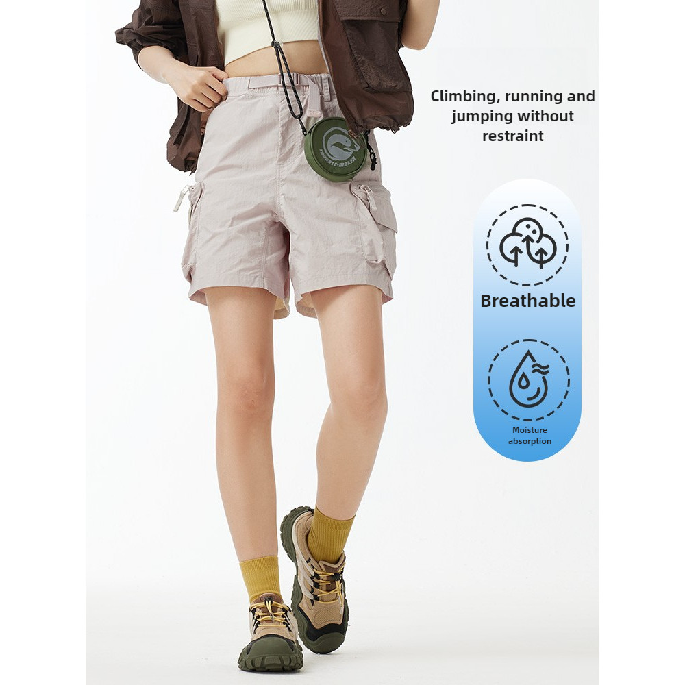 Ảnh Quần short nam nữ CAMEL CROWN Quần yếm chống nắng thoáng khí thoáng khí 2