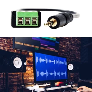 Cáp âm thanh nổi BTM 3 5mm sang Bộ chuyển đổi đầu cuối AVScrew 3 Cáp chuyển đổi đầu cuối vít 5mm cho máy tính và điện thoại