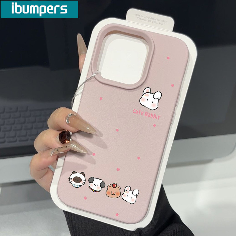 ibumpers Ốp Lưng IPhone Dễ Thương Đơn Giản Hoạt Hình Họa Tiết Động Vật Cho IPhone 16 15 14 12 13 11 Pro Max IP 7 8 Plus X XS XR Ốp Điện Thoại Mỏng Silicon Mềm Da Họa Tiết