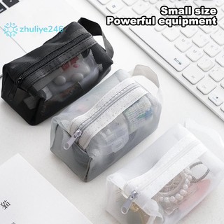 < zhuliye246 > Túi đựng mỹ phẩm lưới Túi đựng son môi Ví đựng tiền xu Hộp đựng tai nghe Người tổ chức Cáp dữ liệu Thẻ ID Lưu trữ thẻ ngân hàng
