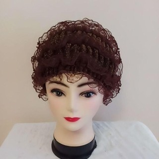 MERIGGIARE Mũ Turban Nữ, Sợi Acrylic Quấn Ren Mũ Bonnet, Lưới Thoáng Khí Chemo Mũ