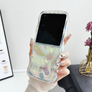 Ốp điện thoại gấp cho Xiaomi Mix Flip Meteorite họa tiết bán trong suốt laser rực rỡ Vỏ điện thoại TPU mềm mại