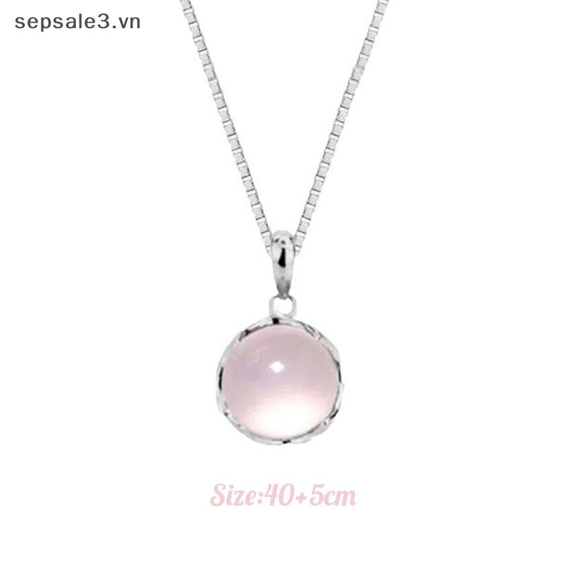 # Sepsale # Vòng cổ Opal tròn đơn giản thanh lịch dành cho nữ Thời trang bé gái Dây chuyền xương đòn ngọt ngào Vòng cổ cảm giác cao cấp Trang sức Quà tặng sinh nhật.