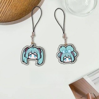 Hatsune Miku Q Phiên Bản Điện Thoại Di Động Dây Buộc Điện Thoại Di Động Chuỗi Hoạt Hình Hai Chiều Trò