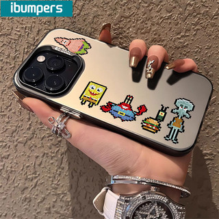 ibumpers Ốp Lưng IPhone Gạch Dễ Thương Patrick Họa Tiết Ngôi Sao Ốp Điện Thoại IMD Cứng Trơn Chống Bẩn Chống Sốc Cho IPhone 16 15 14 12 13 11 Pro Max