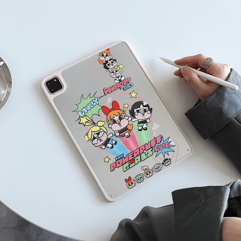 Vỏ Acrylic Cứng Ba Cô Gái Họa Tiết Dành Cho IPad 7 8 9 10 11 Air3 Air4 Air5 Air6 Air 11 M2 2024 10.9 "Pro10.5 10.2" Pro11 2018 2020 2021 2022 M4 2024 2025