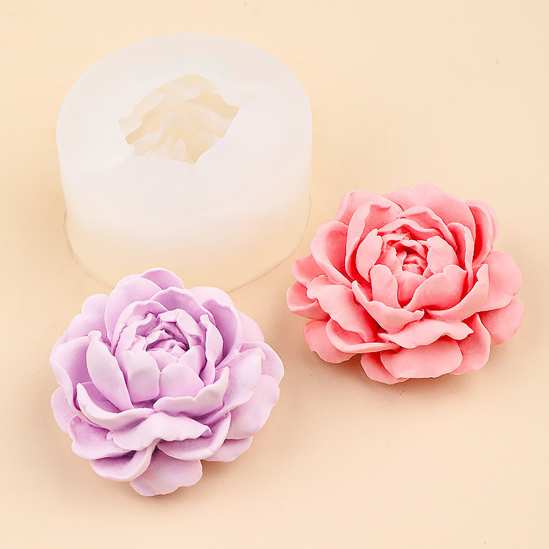 Đầu Hổ Hoa Nhài Khuôn Silicon Hương Liệu Thạch Cao Nến Khuôn Sô Cô La Fondant Bánh Trang Trí Khuôn Làm Bánh Handmade