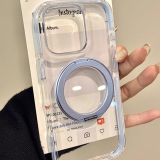 Khung chống va chạm sang trọng Giá đỡ xoay 360 độ Vỏ điện thoại di động cho iPhone16 15 14 13 Pro Max Vỏ bảo vệ camera chống sốc chống rơi mặt sau cứng