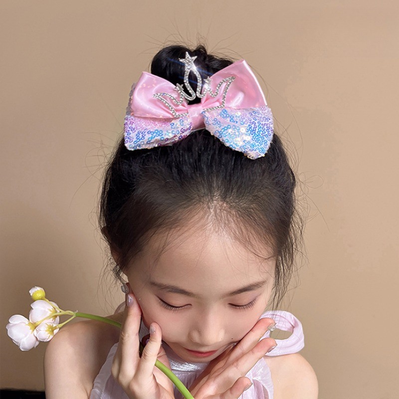 Kẹp Tóc Mới Thời Trang Nơ Vương Miện Kẹp Tóc Phụ Kiện Thời Trang