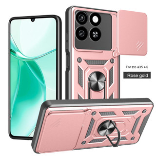 Ốp lưng ZTE BLADE A35 4g BLADE a55 Mới chống rơi khung áo giáp kết hợp bộ vỏ cứng di động đẩy cửa sổ bảo vệ vỏ camera
