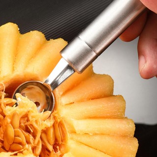 Thìa bi dưa trái cây hai mặt / Thìa đựng kem bằng thép không gỉ 304 cho dưa hấu Kem trái cây Sorbet Thịt viên antirtvn