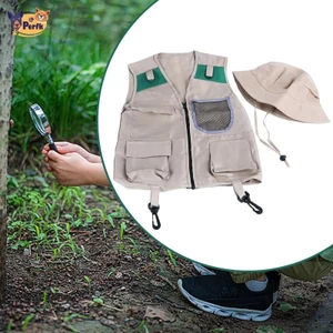 Bộ dụng cụ thám hiểm cho trẻ em Bộ áo Vest và mũ Bộ quà tặng ngày trẻ em