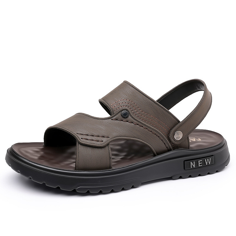 Giày Sandal Nam Mặc Ngoài Lái Xe Sandal Nam Công Dụng Kép Miếng Lót Cao Su Đế Mềm Giày Đi Biển Kích Thước Lớn