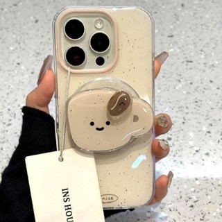 White Splash Ink Coffee Shop Giá đỡ từ tính Vỏ điện thoại di động Áp dụng iPhone16 15 14 13 Pro Max Bảo vệ Camera chống sốc Vỏ cứng chống rơi