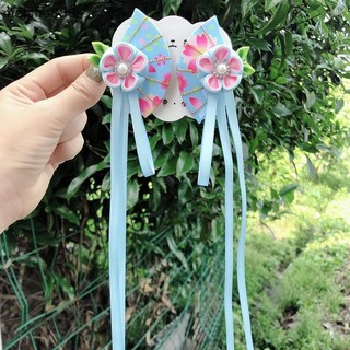 Meisha888 Nhật Bản Vải Kimono Hoa Gấp Quạt Trẻ Em Phụ Kiện Tóc Kẹp sel Mũ Đội Đầu Barrette