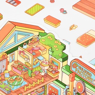 Senyou Phiên Bản Lớn 5.0 Cảnh Quan Miếng Dán Ba Chiều Cabin 2.5D Dễ Thương DIY Giải Nén Cảnh Thu Nhỏ Miếng Dán
